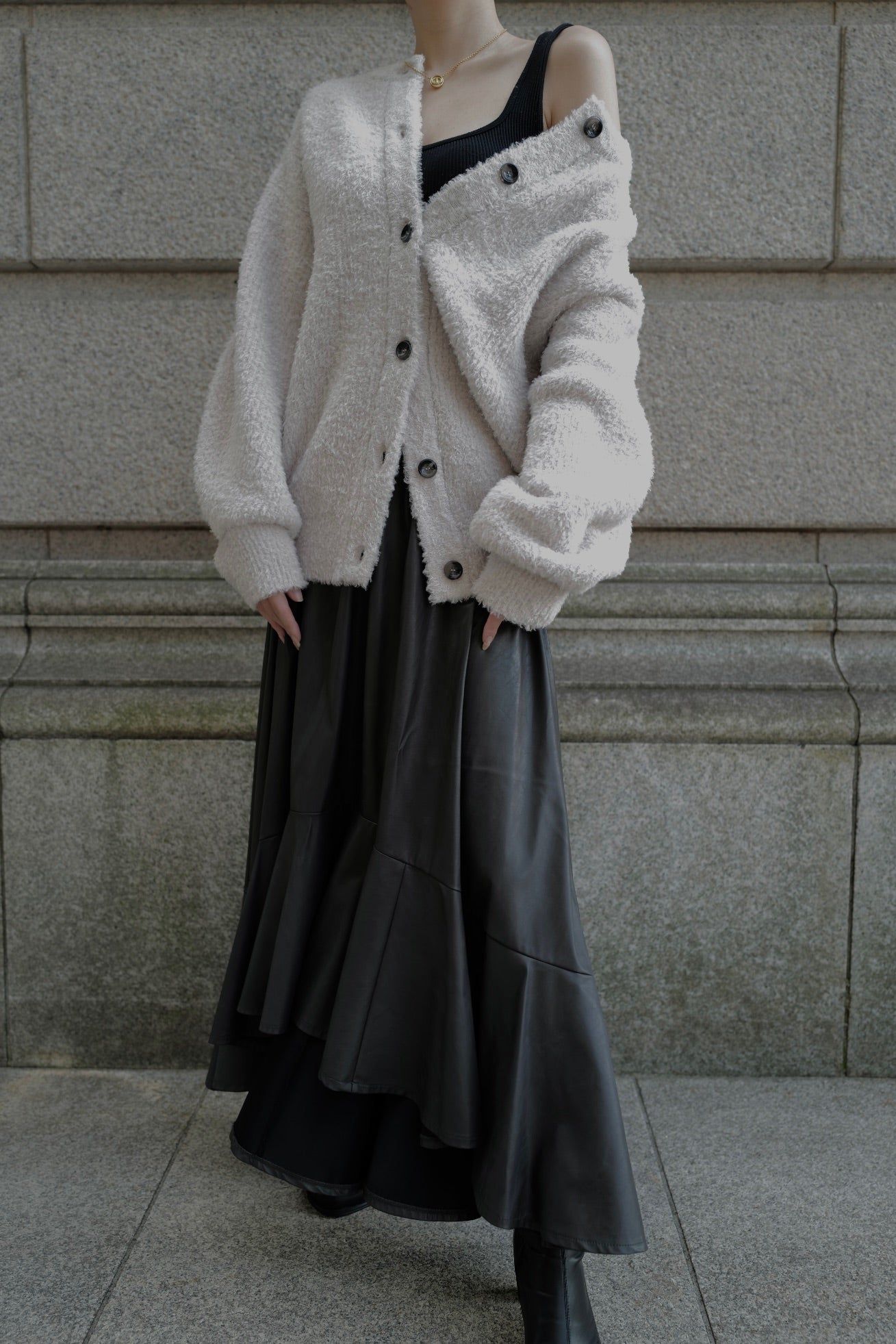 Poodle knit cardigan / プードルニット カーディガン (アイボリー)