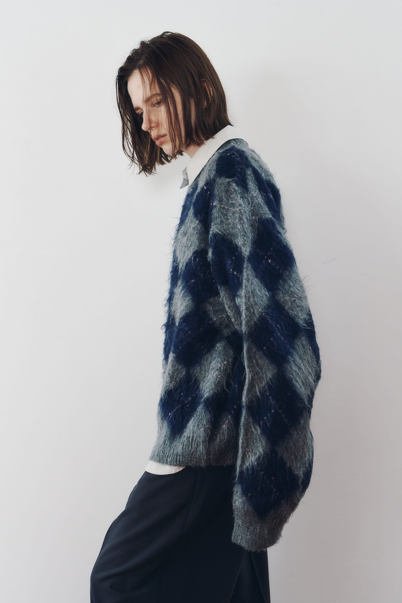 アーガイルニット (ネイビー) argyle knit(unisex) (Navy) / 26AW