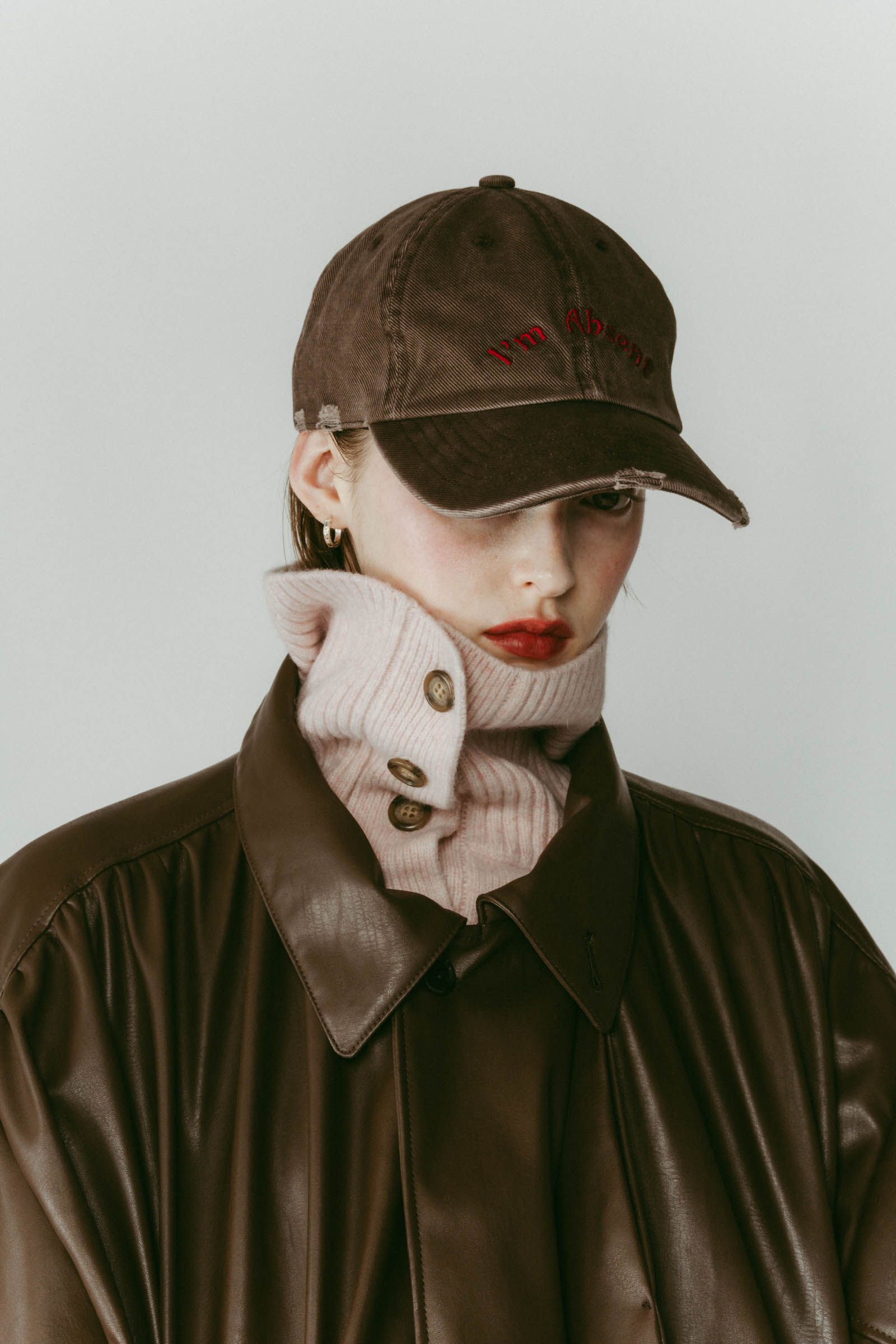 k motif damage cap / Kモチーフ ダメージキャップ (ブラウン) / 25AW