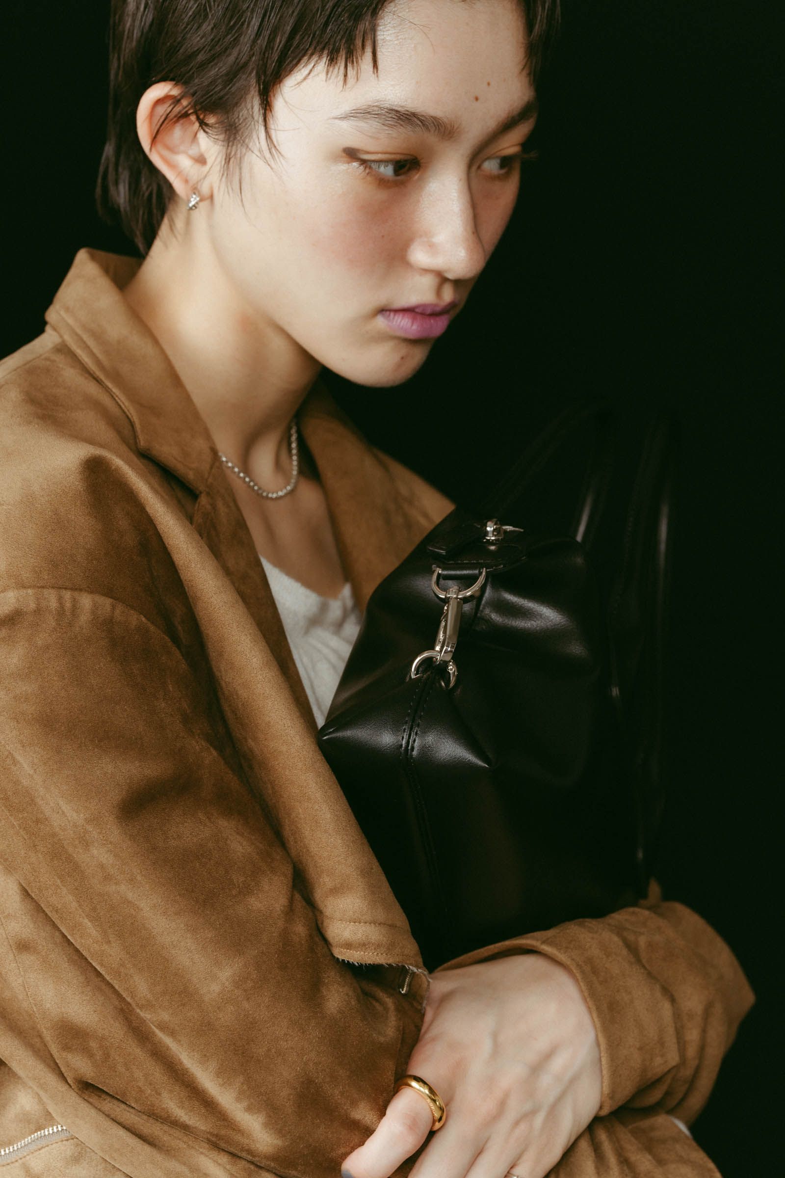 side hook boston bag / サイドフック ボストンバッグ (ブラック) / 25AW