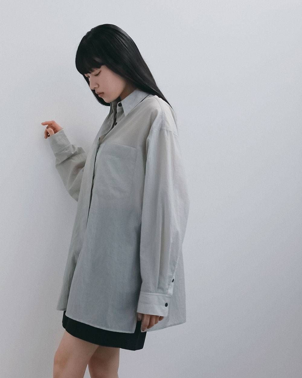 シアーリップストップシャツ (アイスブルー) Sheer Ripstop Shirts (I/blue) / 26SS