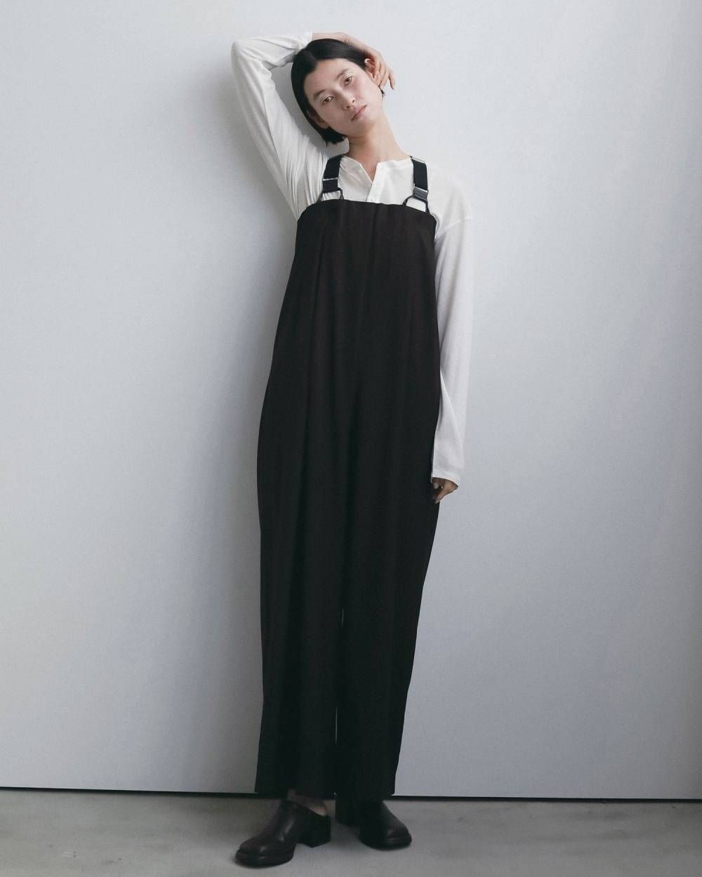 ストライプ ベアトップコンビネーション (ブラウン) Stripe Baretop Combinaison (Brown) / 26AW 【6月29日まで期間限定予約】