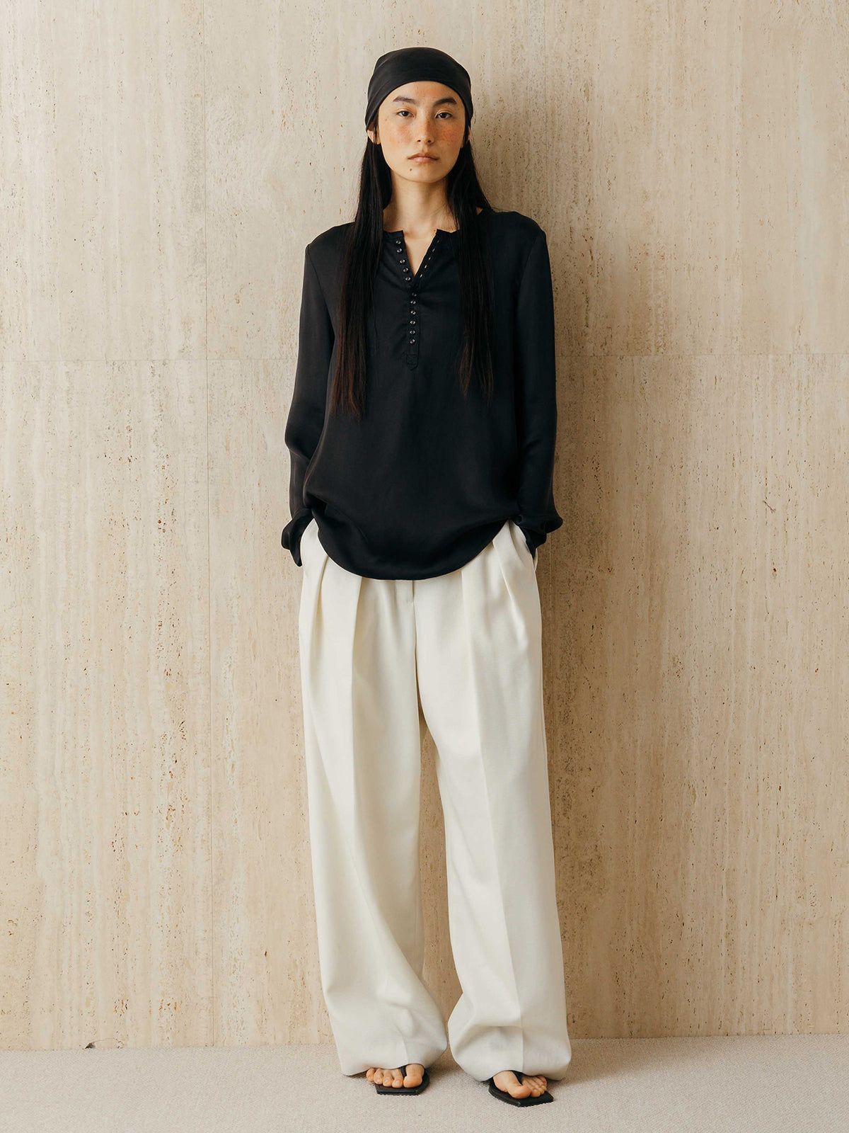 キュプラ トップス (チャコールグレー) CUPRO TOPS (Charcoal gray) /  26SS