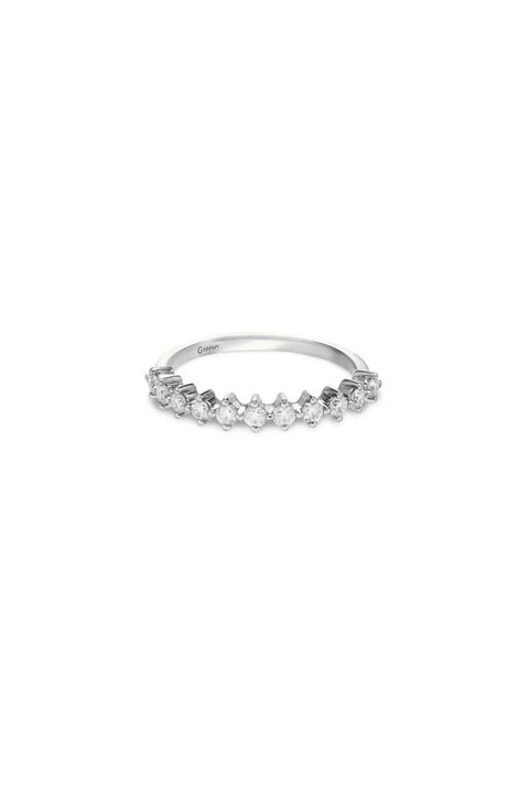HALF ETERNITY RING 1 / ハーフ エタニティー リング 1【ピンキー】K9/K18 (ホワイトゴールド)