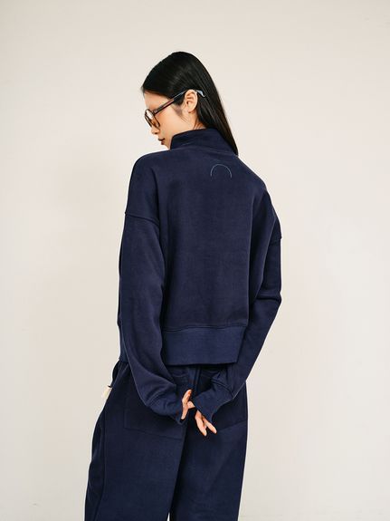 ZIP Sweat tops / ZIPスウェットトップス (ネイビー×ネイビー) / 25AW