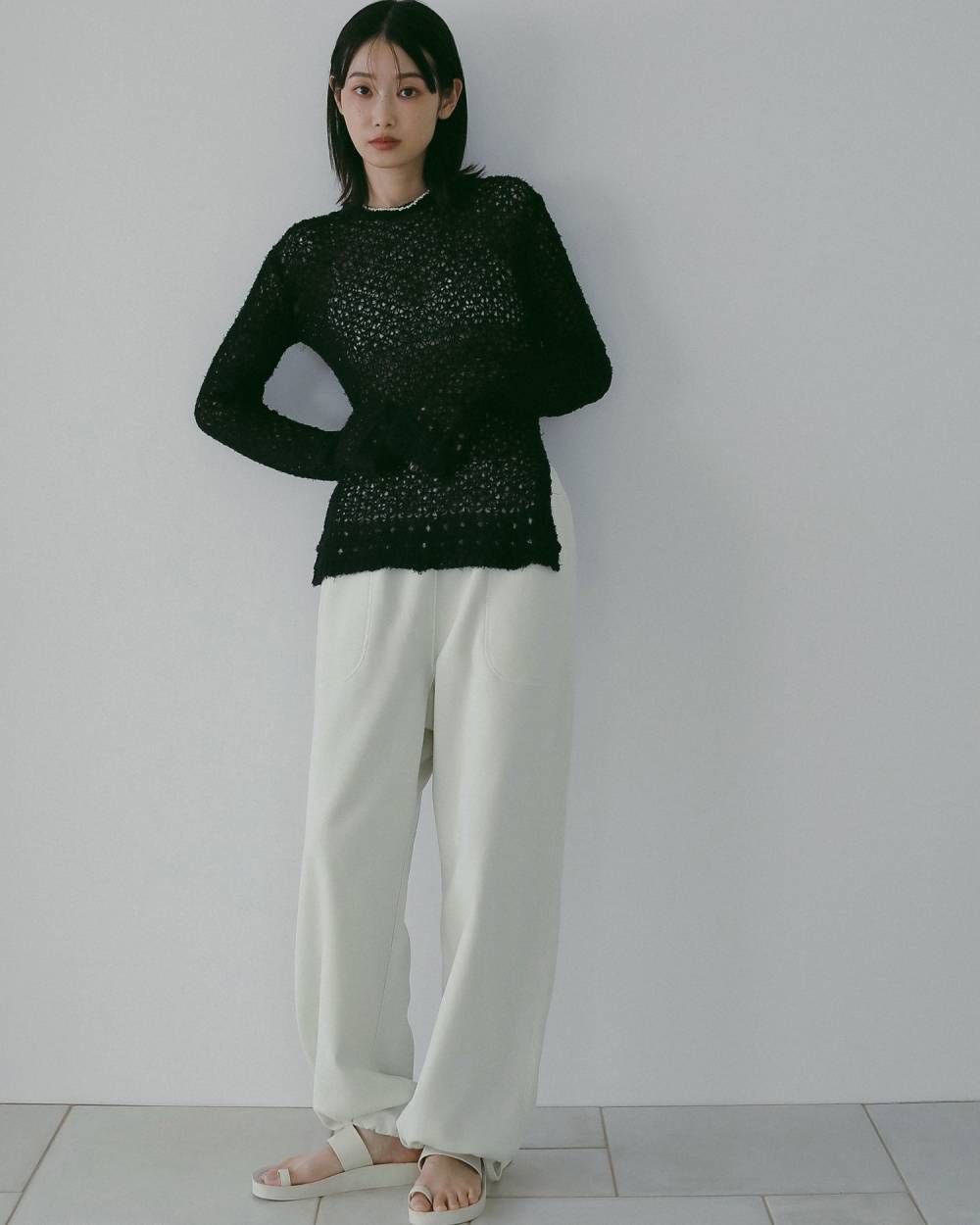 Stitch Sweat Pants / ステッチ スウェットパンツ (White) / 26SS