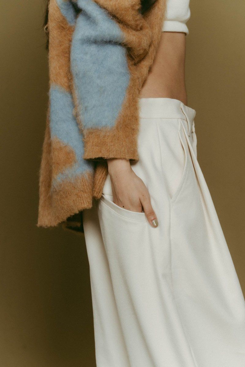 front slit pants(unisex) / フロントスリットパンツ (ホワイト) / 25AW