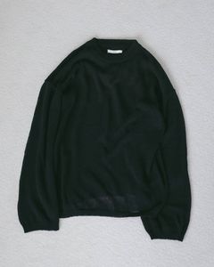コットンリネン ルーズニット (ブラック) Cottonlinen Loose Knit (Black) / 27SS