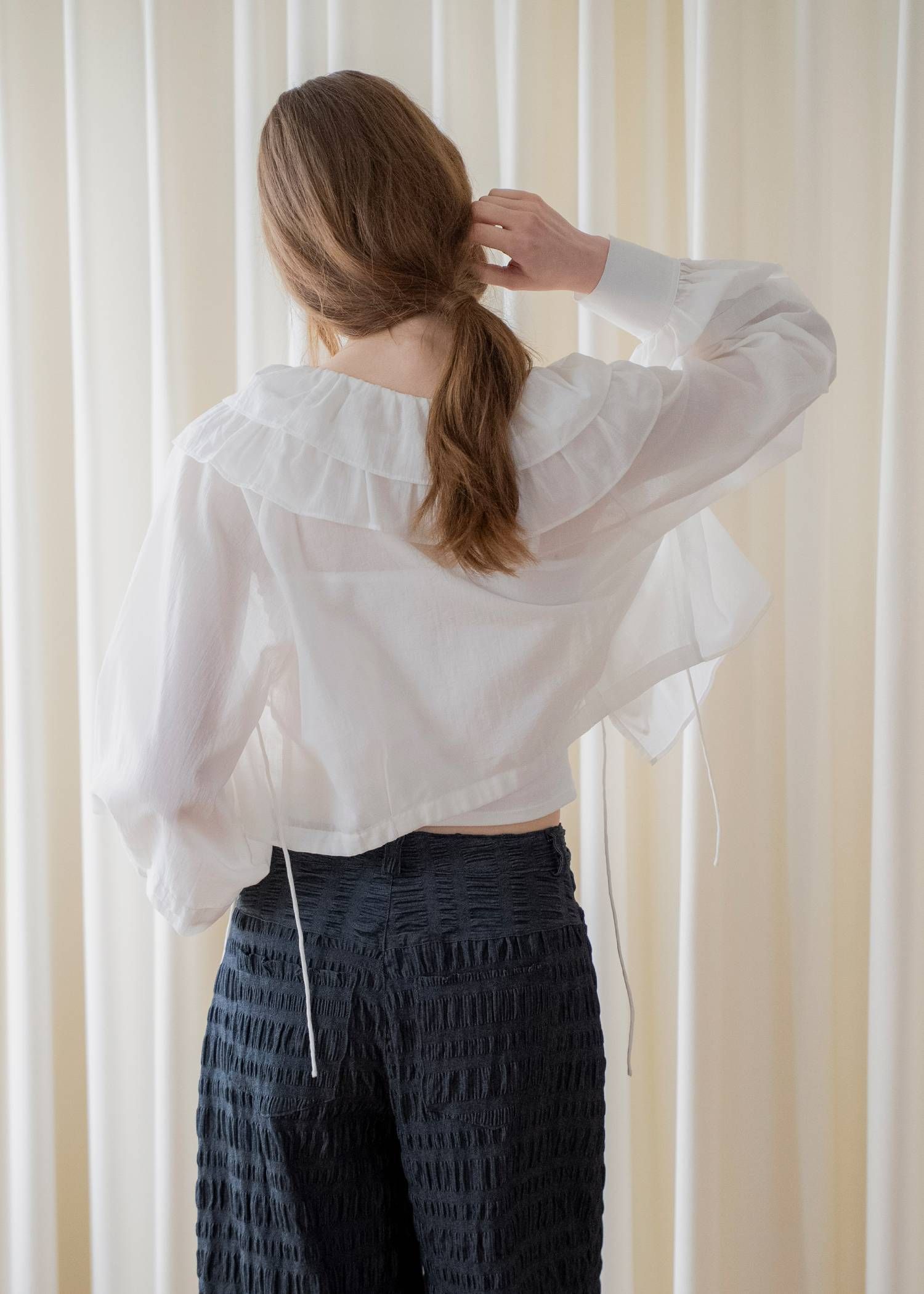 フリルカラー ボレロ (White) frill collar cachecoeur bolero BL (ホワイト) /  26SS