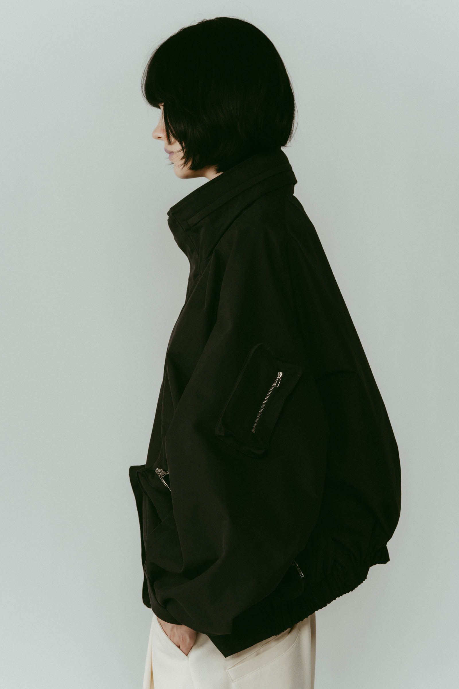 2way nylon blouson(unisex) / 2ウェイナイロンブルゾン (ブラック) / 25AW