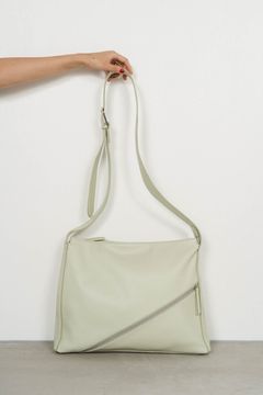 front zip pocket shoulder bag / フロントジップポケット ショルダーバッグ (ライムグリーン)  Knuth Marf