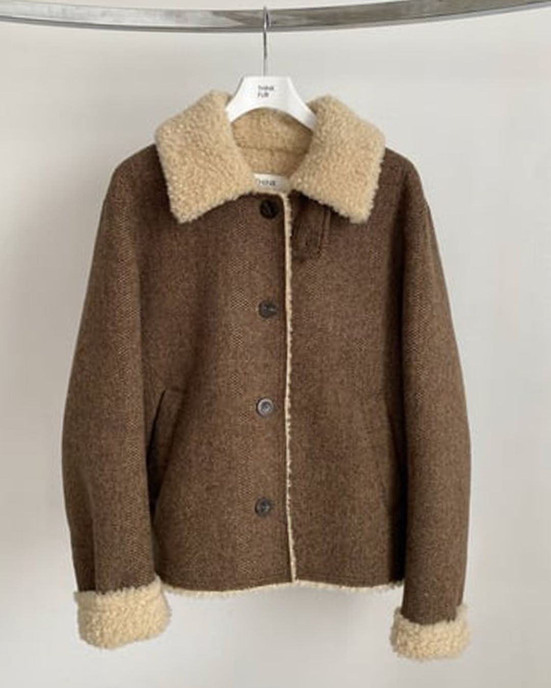 【先行予約】【26TH-20】ボンディングショートジャケット (ベージュ) Bonding Short Jacket (Beige) /  エコファー  /  フェイクファー 【受注期間6/14 23:59まで】
