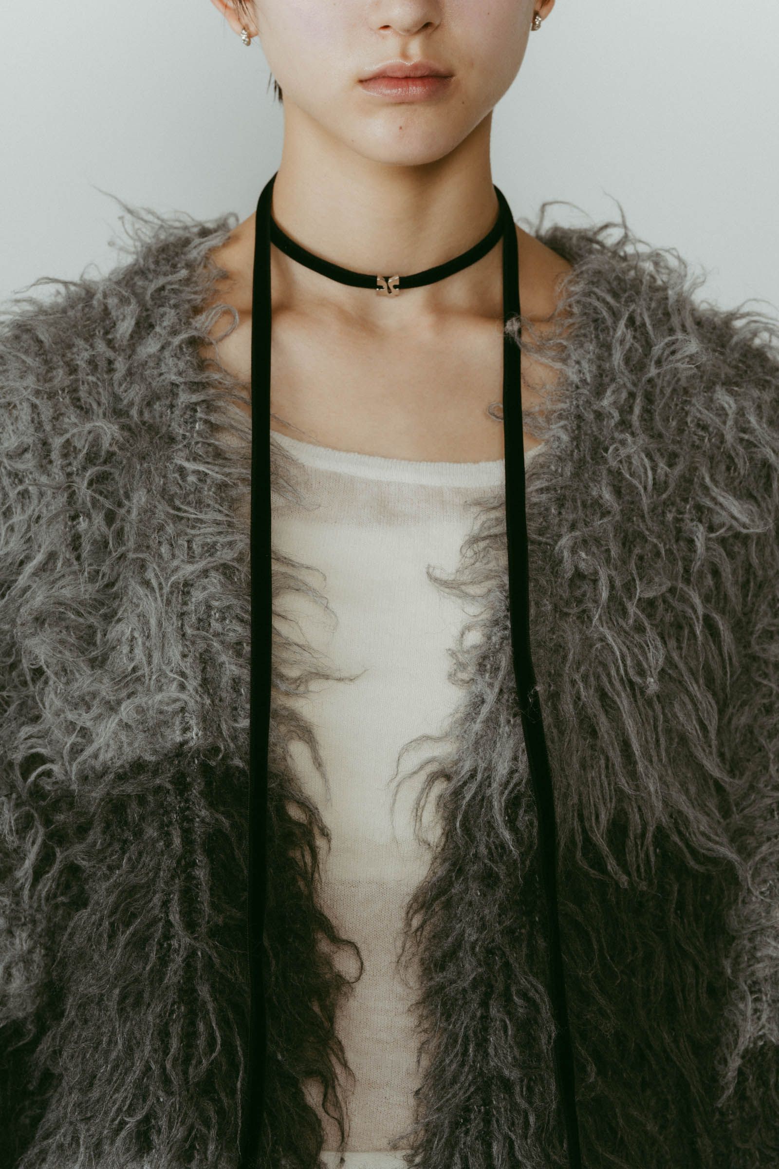 shaggy cardigan / シャギーカーディガン (グレー) / 25AW