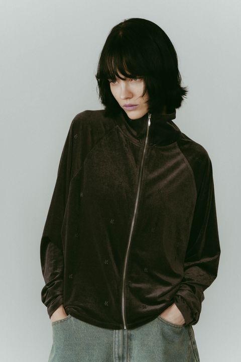 velours track jacket / ベロアトラックジャケット (グレー) / 25AW
