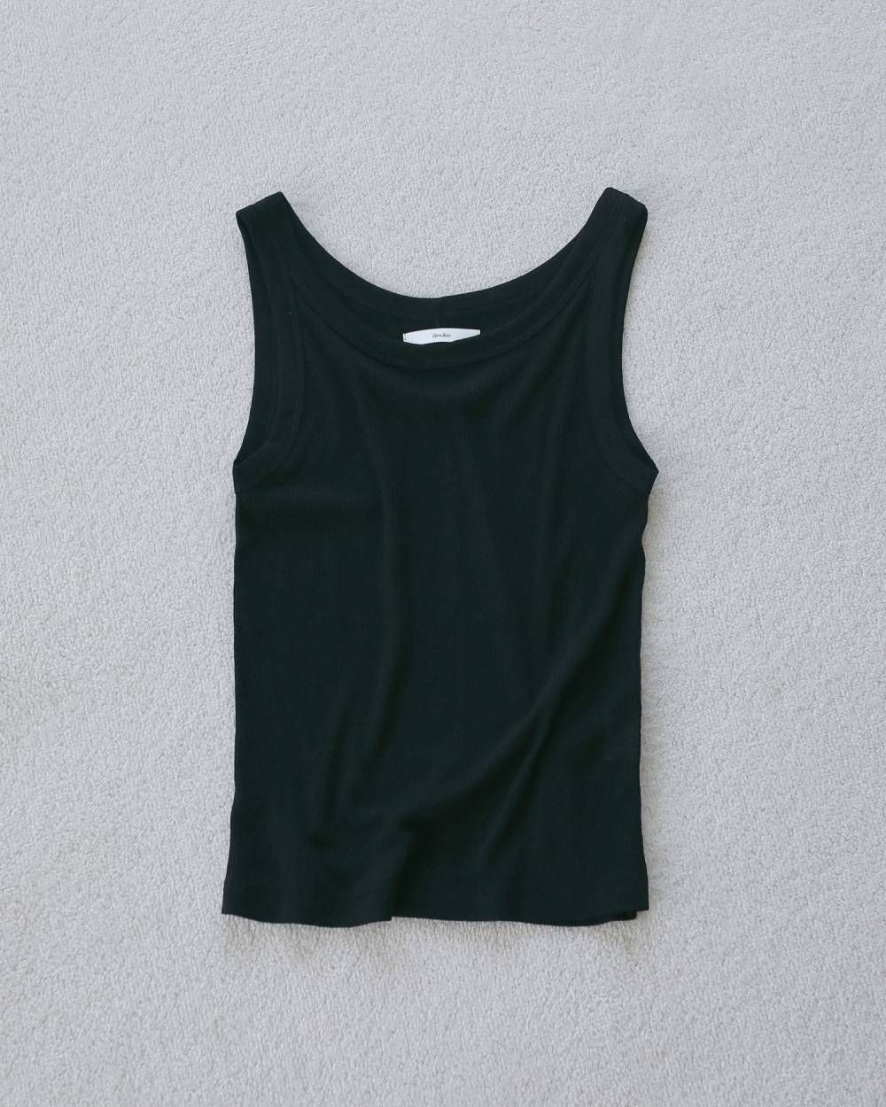 ウールタンクトップ (ブラック) Wool Rib Tanktop (Black) / 27SS