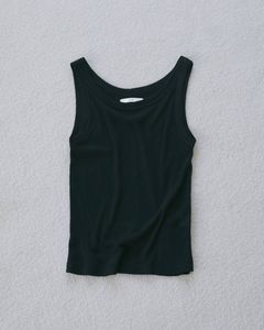 ウールタンクトップ (ブラック) Wool Rib Tanktop (Black) / 27SS