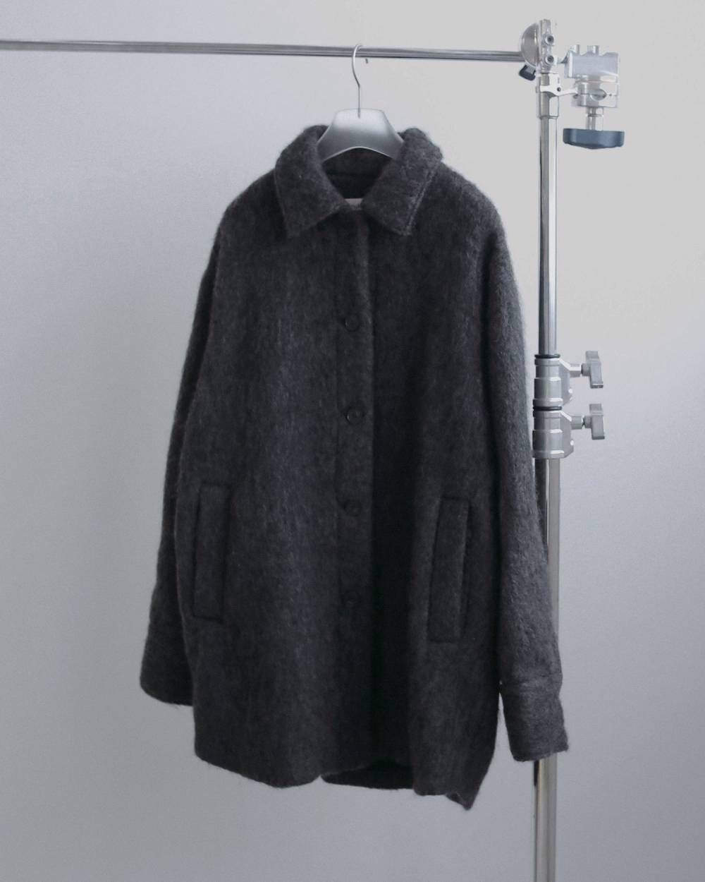 シャギーオーバージャケット (チャコールグレー) Shaggy Over Jacket (Charcoal gray) / 26AW 【6月29日まで期間限定予約】