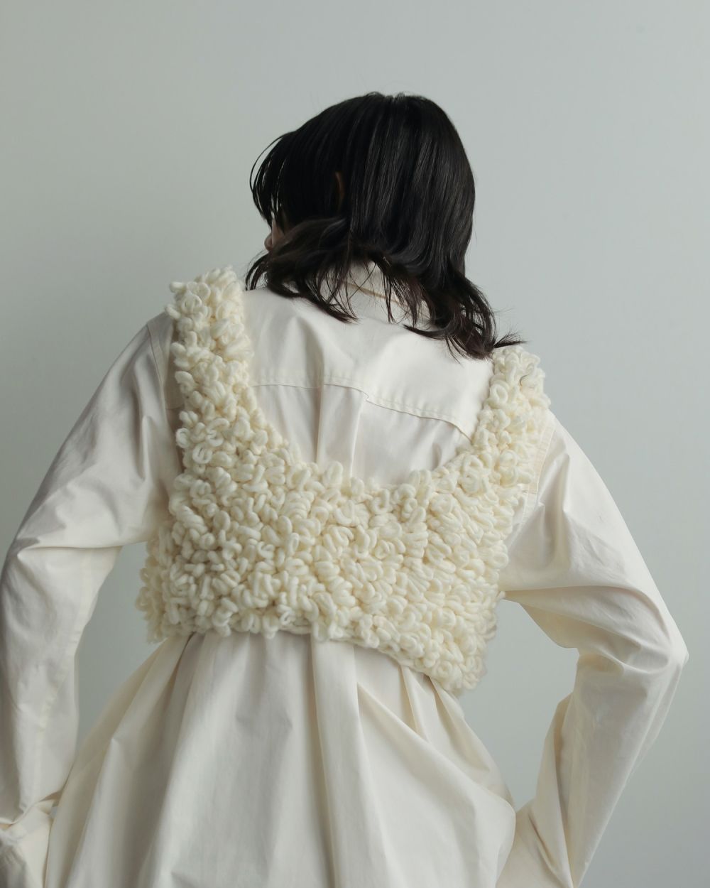 【25AW】Loop Knit Vest / ループニットベスト (アイボリー)