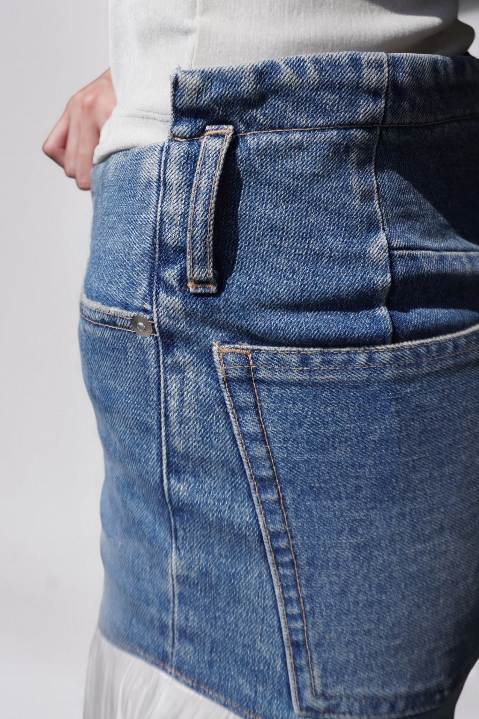 JEAN FLARE PANTS / デニムフレアパンツ (ミッドブルー) / レディース