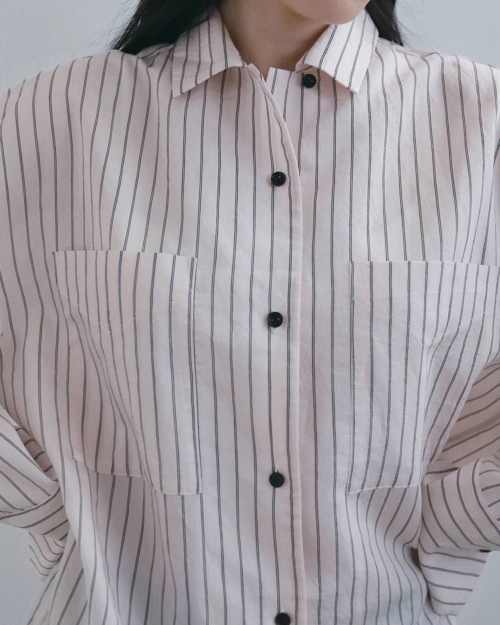オープンカラーストライプシャツ (ピンク) Opencollar Stripe Shirts (Pink) / 26AW 【6月29日まで期間限定予約】