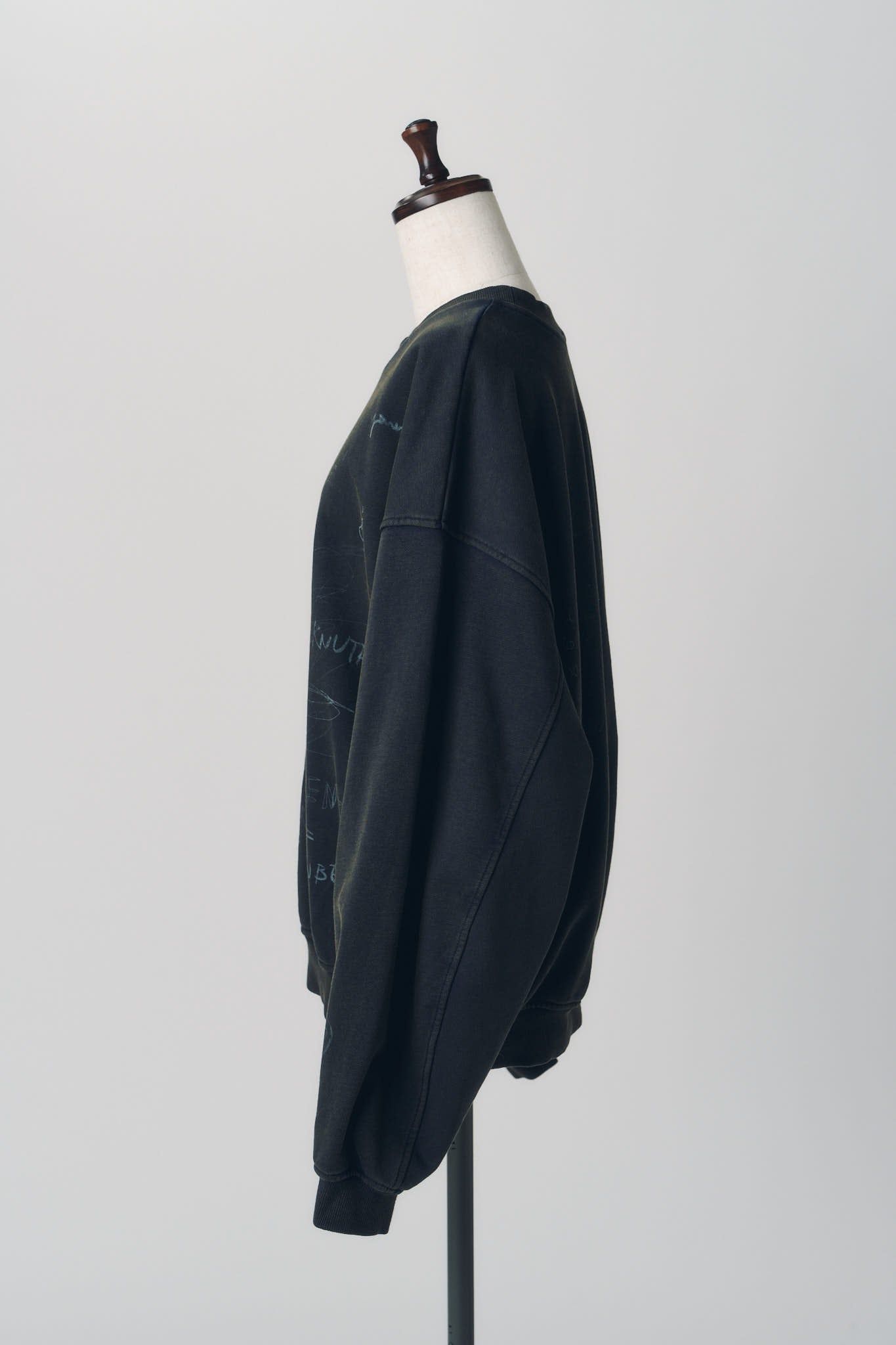 メッセージ スウェット (チャコール) message sweatshirt(unisex) (Charcoal) / 26AW