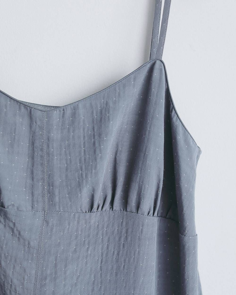 ドットジャガード キャミソールトップス (アイスブルー) Dotjacquard Camisole Tops (Iceblue) / 27SS
