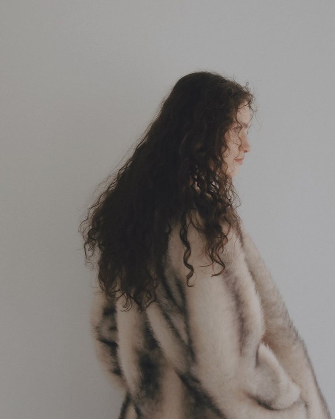【先行予約】【26TH-08】ムートン調グラデーションファーコート (アイボリー) Mouton Like Gradation Fur Coat (Ivory) /  エコファー  /  フェイクファー 【受注期間6/14 23:59まで】