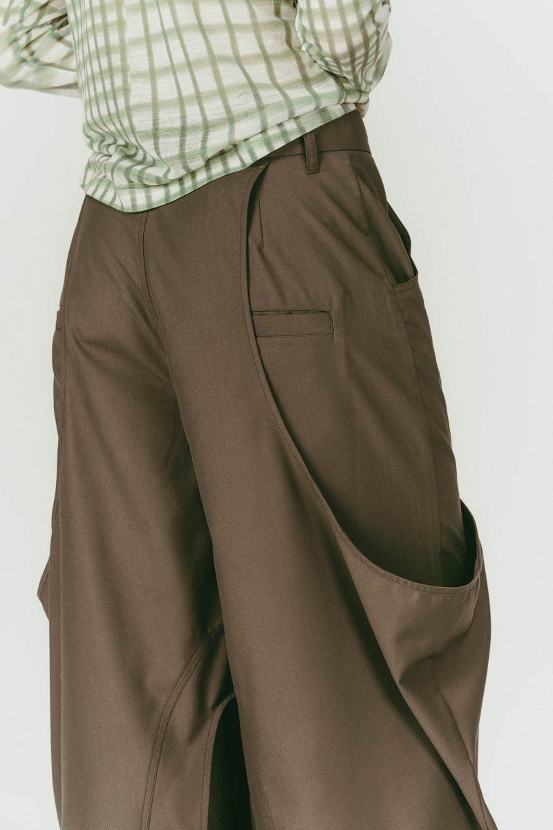 high-boot detail pants(unisex) / ハイブート ディテール パンツ (Brown) / 26SS