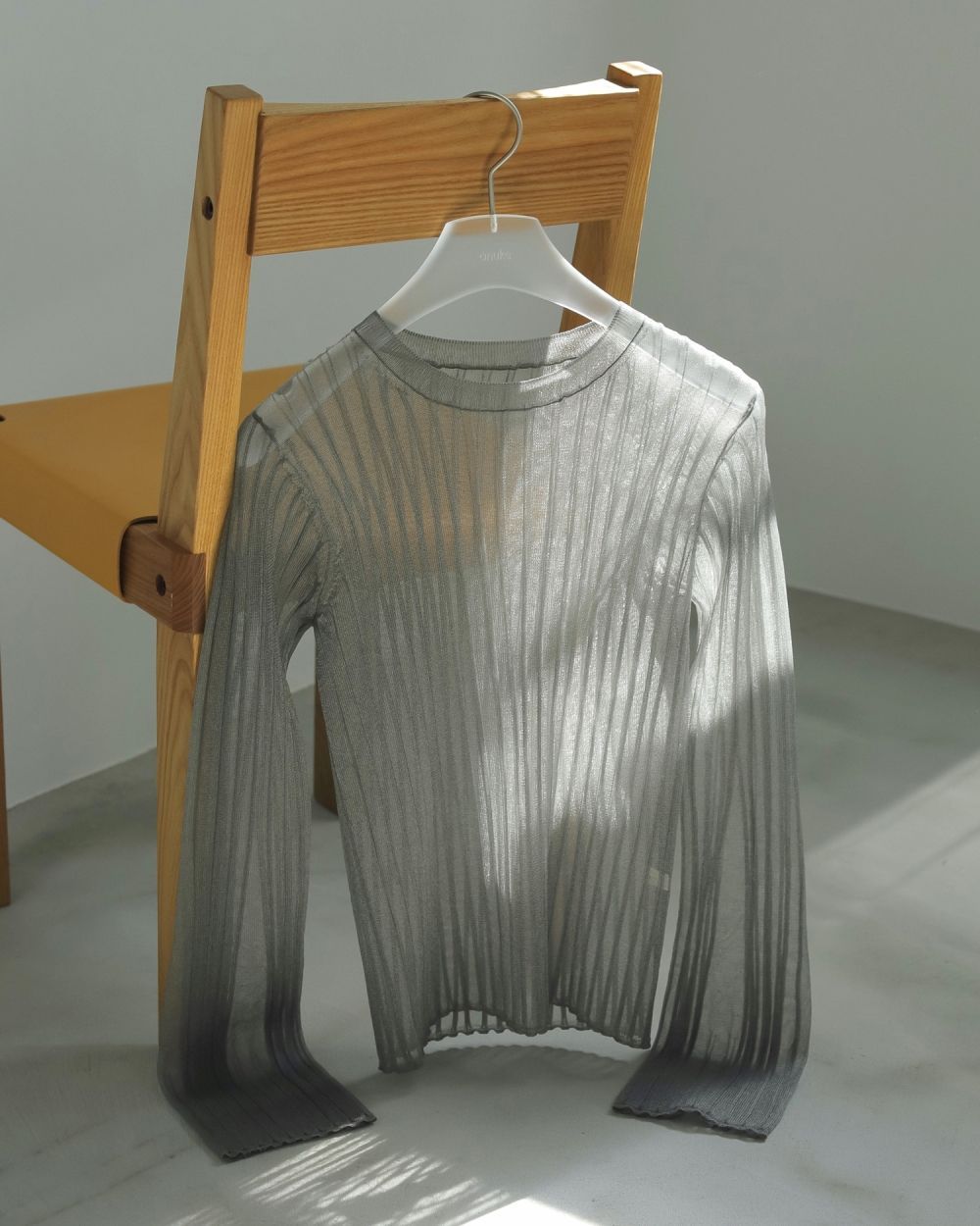 Flare Sheer Knit / フレアシアーニット (グレー)