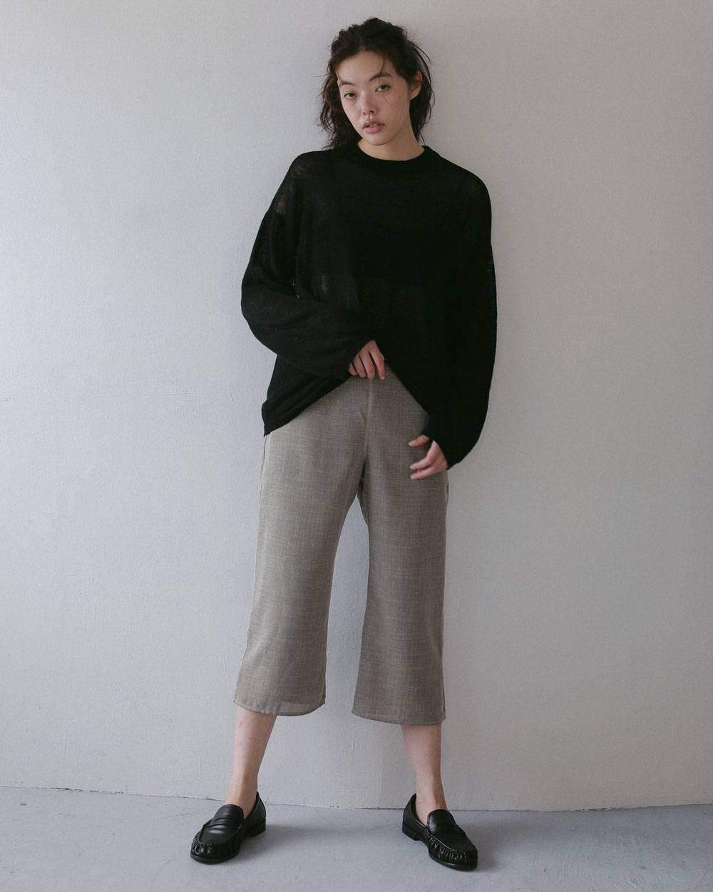 ツイードメッシュ カプリパンツ (グレージュ) Tweed Mesh Capripants (Graige) / 27SS