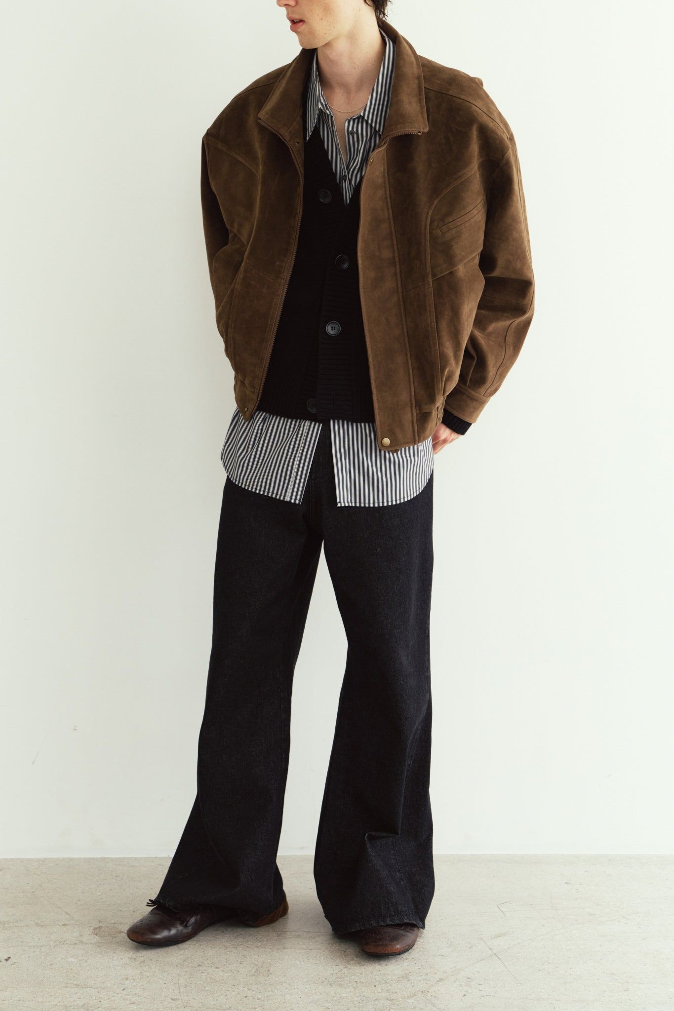 スエードブルゾン (ブラウン) suede blouson(unisex) (Brown) / 26AW