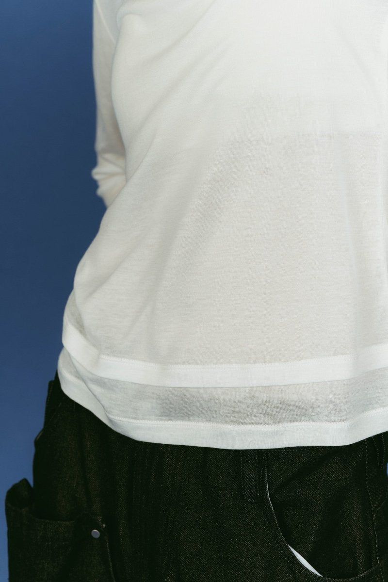 round neck layered top (White) / ラウンドネックレイヤードトップス (ホワイト) / 26SS