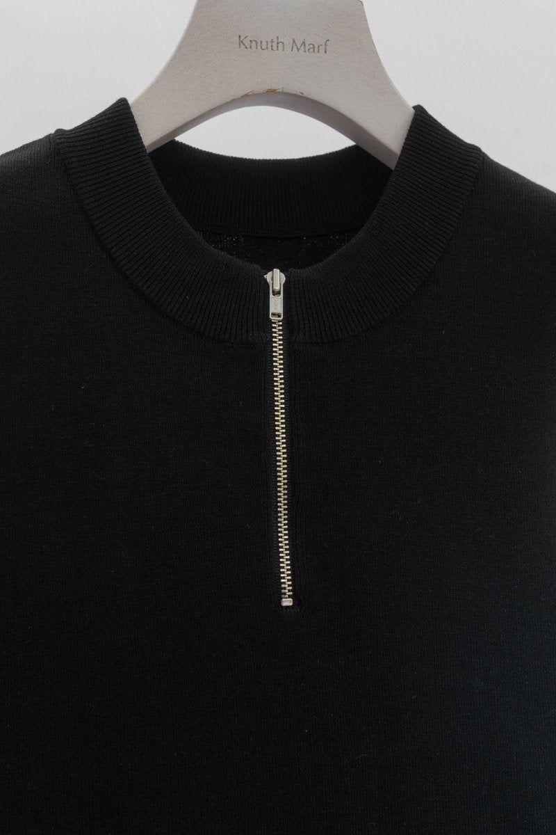 Knuth Marf - half zip knit tank top / ハーフジップ ニット