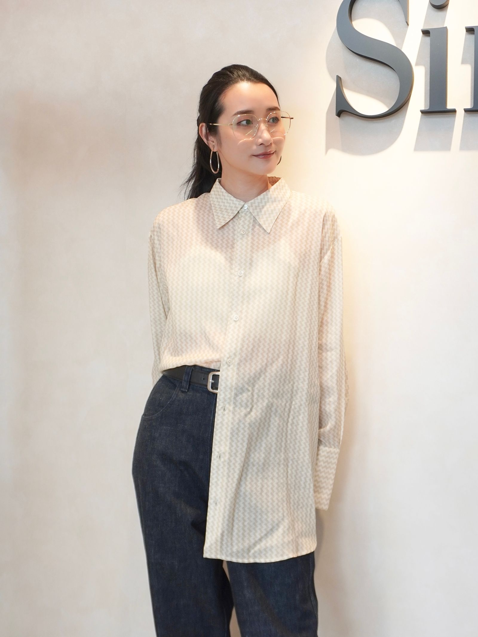 【25AW】GEOMETRIC SHIRT / ジオメトリックシャツ (ベージュ)