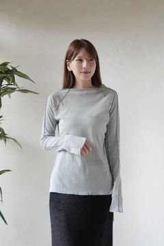 コットンチュールロンT (ブルーグレー) Cotton Tulle Long-Sleeve Tee (Blue Gray) / 26AW