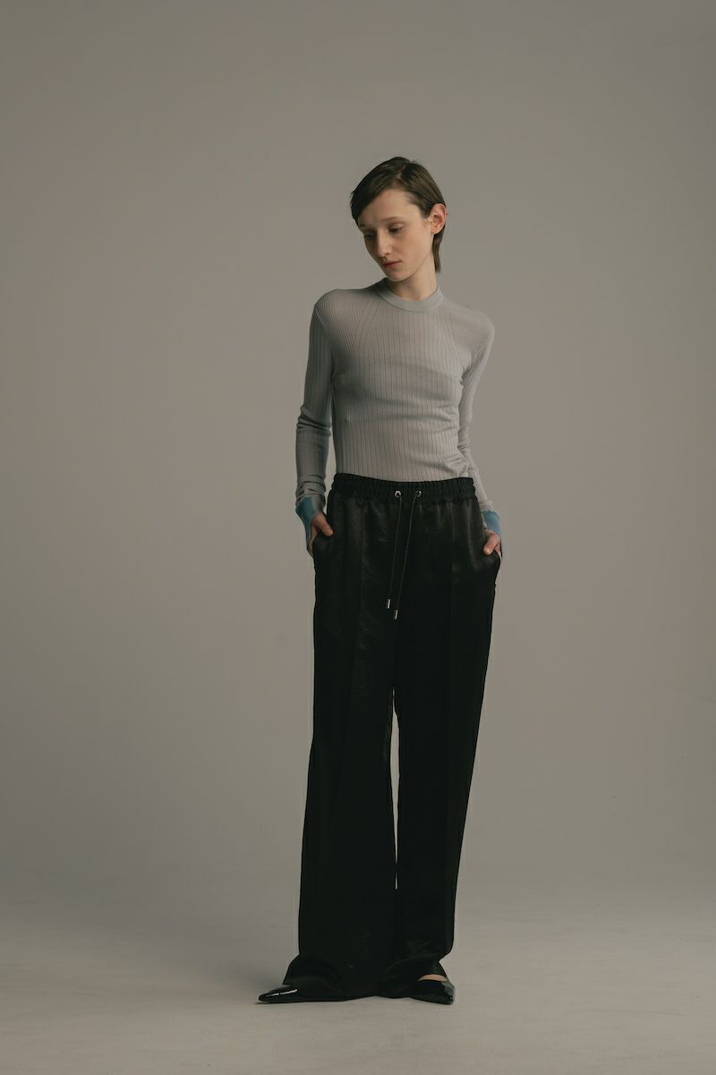 【残り1点】【24AW】SATIN RELAX PANTS / サテンリラックスパンツ (ブラック)