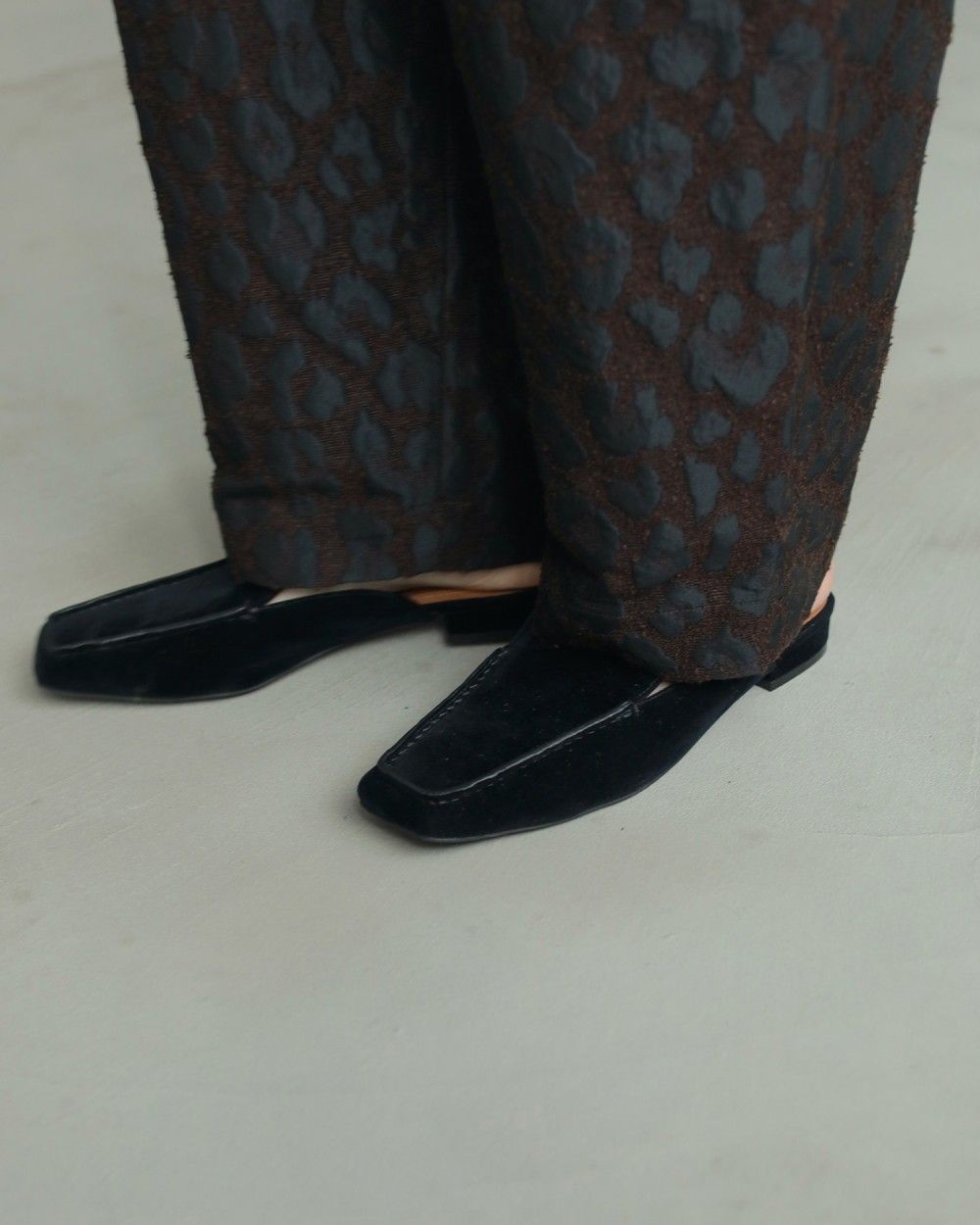 【25AW】Velour Slide Shoes / ベロアスライドシューズ (ネイビー)