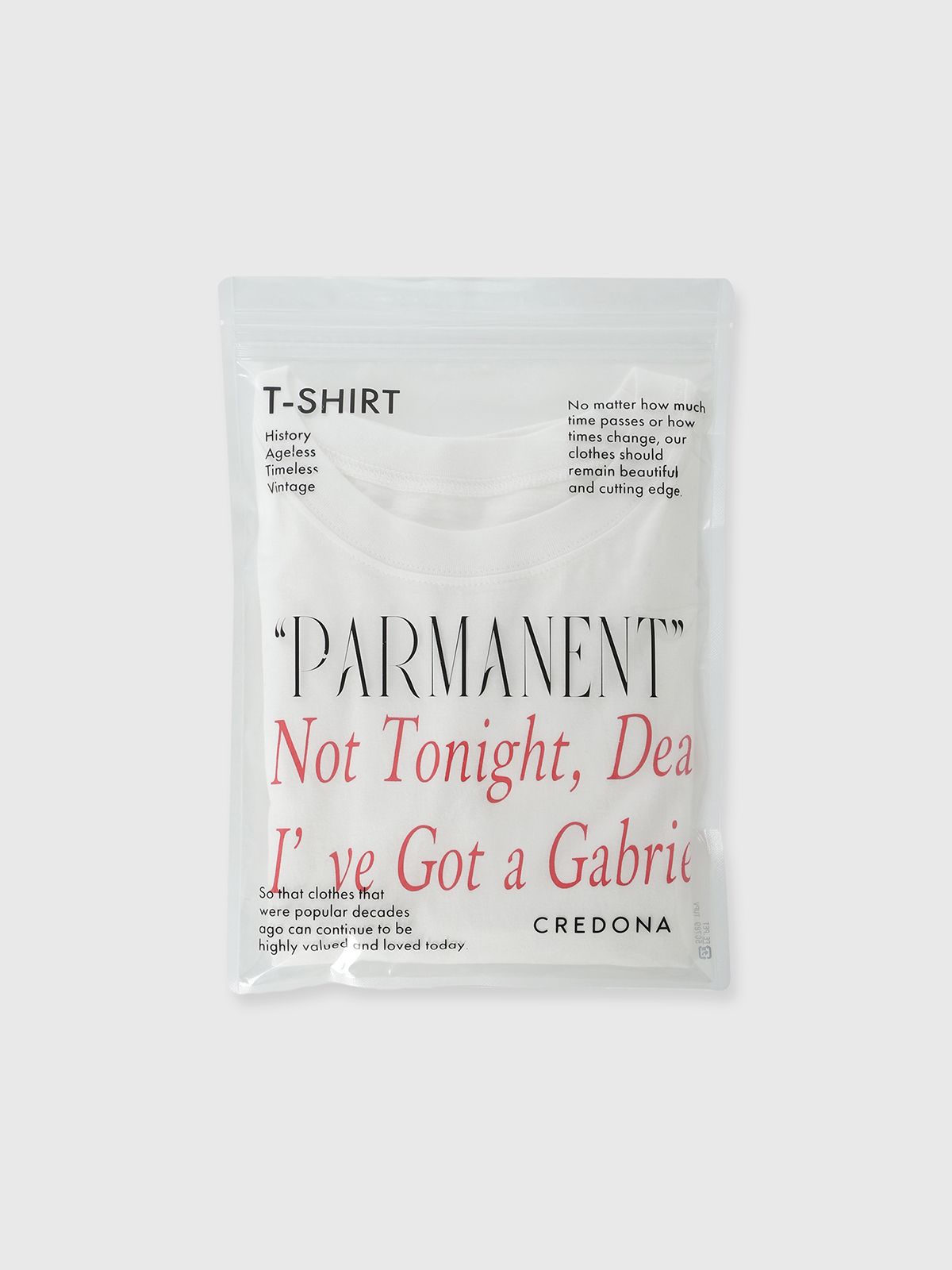 【新品未使用品】credona PARMANENT TEE CREDONA - 【25SS】PARMANENT TEE / パーマネント Tシャツ (サン