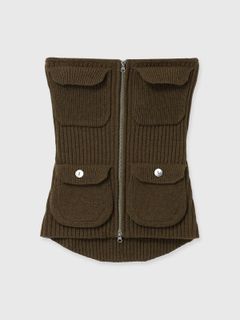 【25AW】MILITALY KNIT BUSTIER / ミリタリー ニットビスチェ (カーキ)