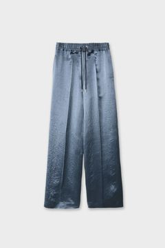【24AW】SATIN RELAX PANTS / サテンリラックスパンツ (ブルーグレー)