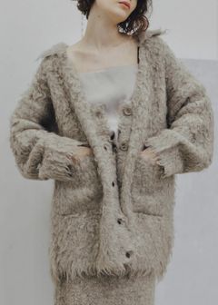 brushed lightly reversible knit cardigan / リバーシブルニットカーディガン (ミルクティー) / 25AW