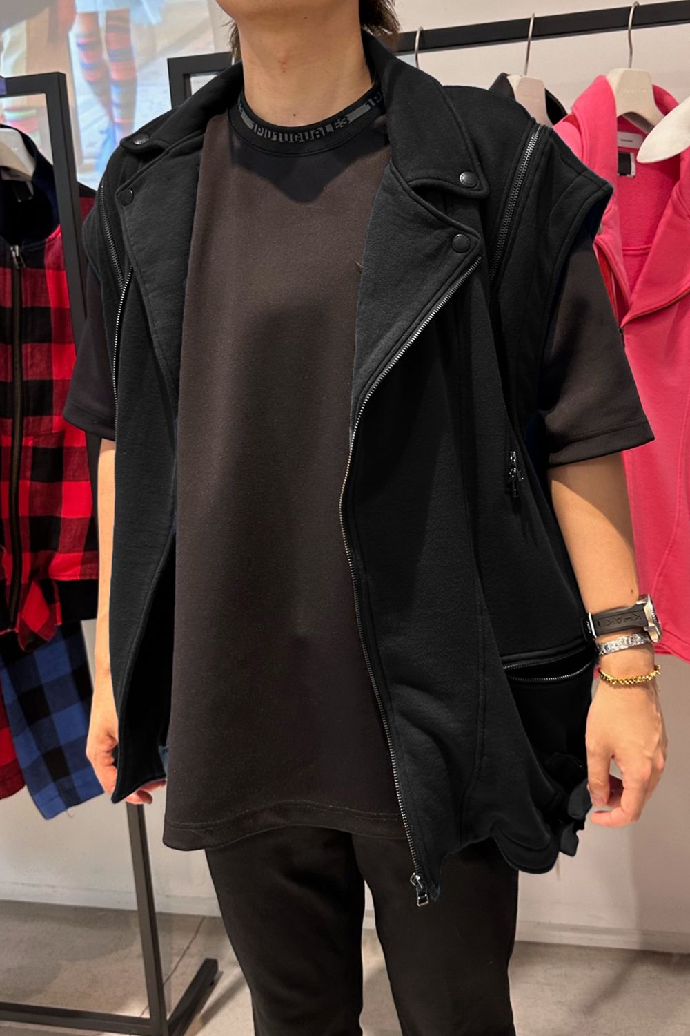 FACETASM - SWEAT VEST / スウェットベスト (ブラック) | Sir