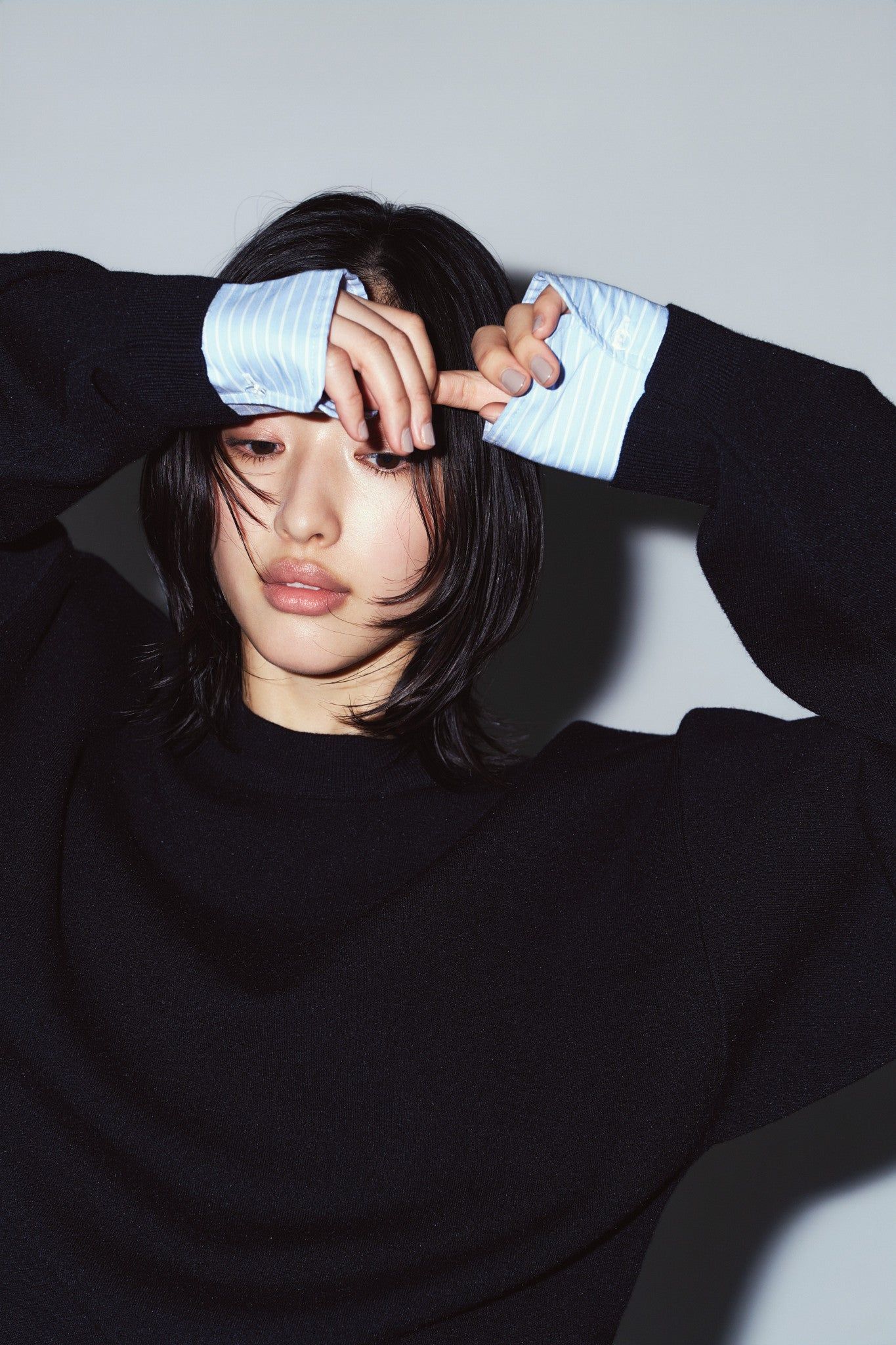 【LADIESサイズ】2ウェイ ノームコア ニット (ブラック) 2way cuffs normcore knit (Black) / 26AW