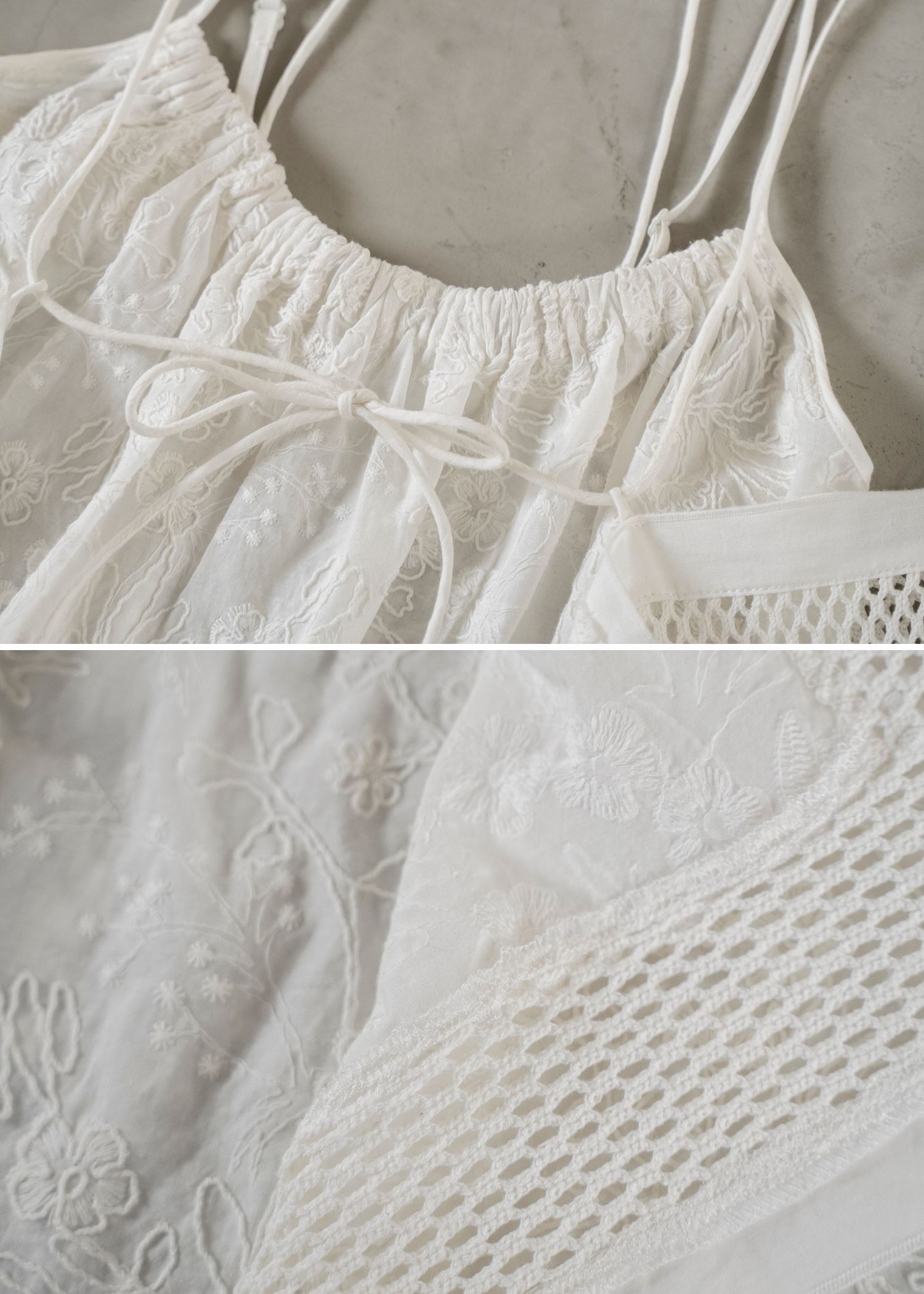 マルチウェイ キャミトップス (ホワイト) multi way drape panel cami tops (White) /  26SS