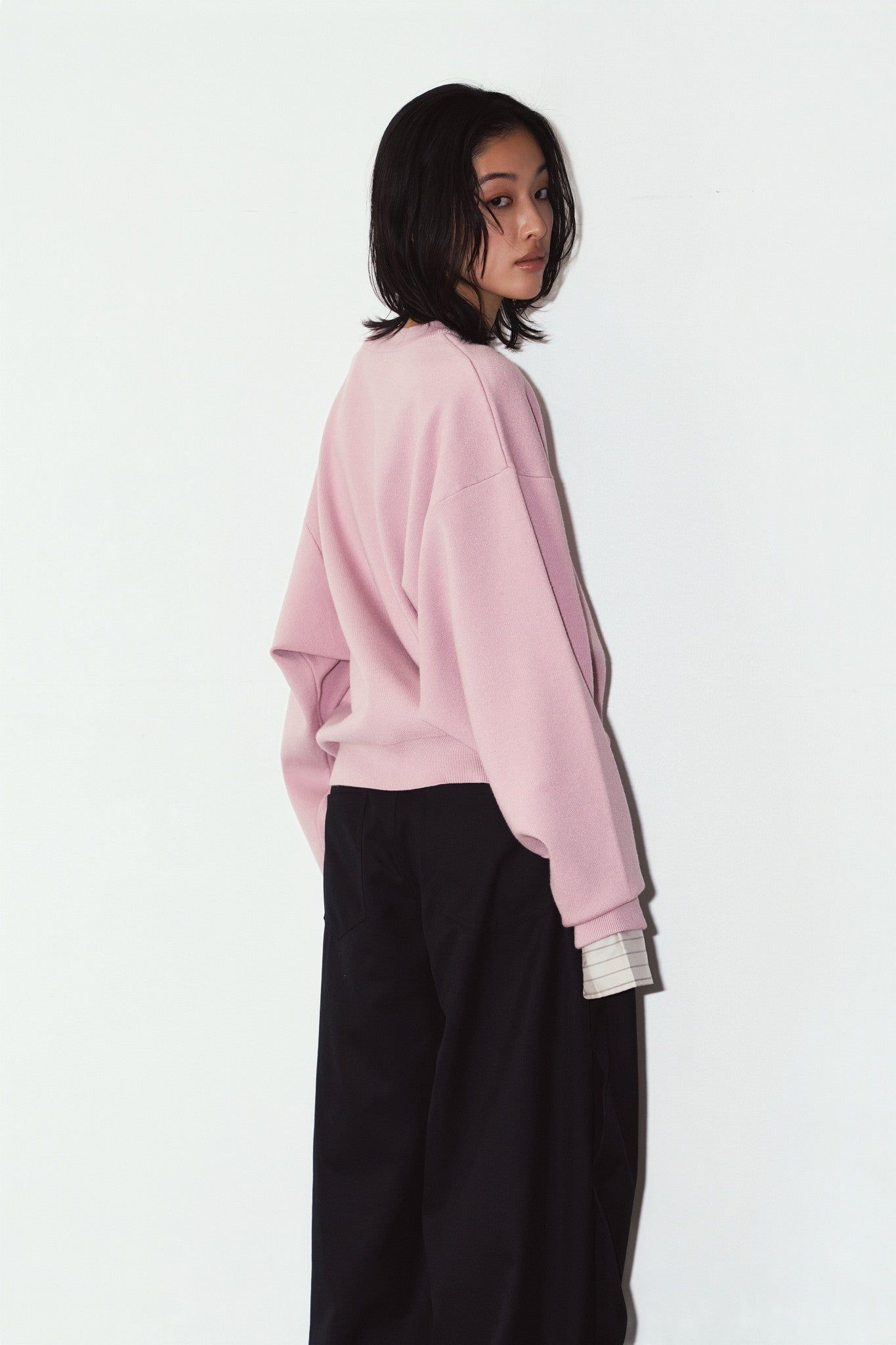 【UNISEXサイズ】2ウェイ ノームコア ニット (ピンク) 2way cuffs normcore knit(unisex) (Pink) / 26AW