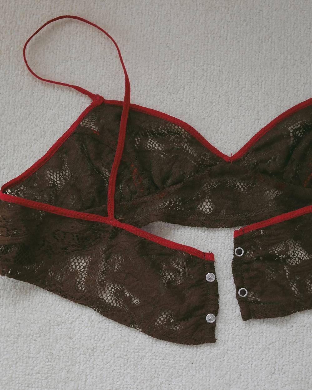 パイピングレース ブラトップ (ブラウン) Piping Lace Bratop (Brown) / 27SS