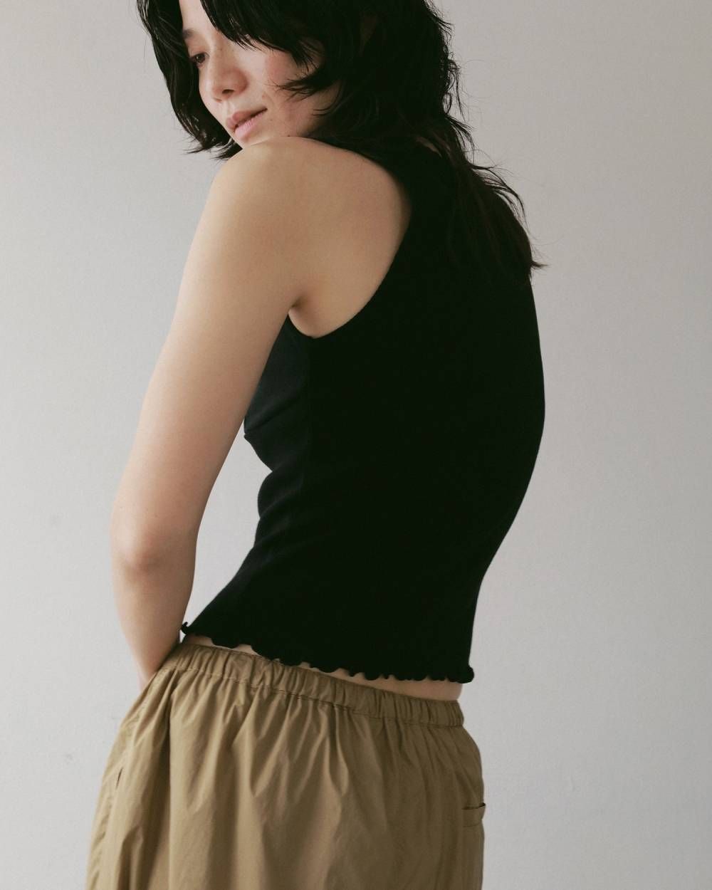ヴィンテージ パターンメッシュ タンクトップ (ブラック) Vintage Patternmesh Tanktop (Black) / 27SS