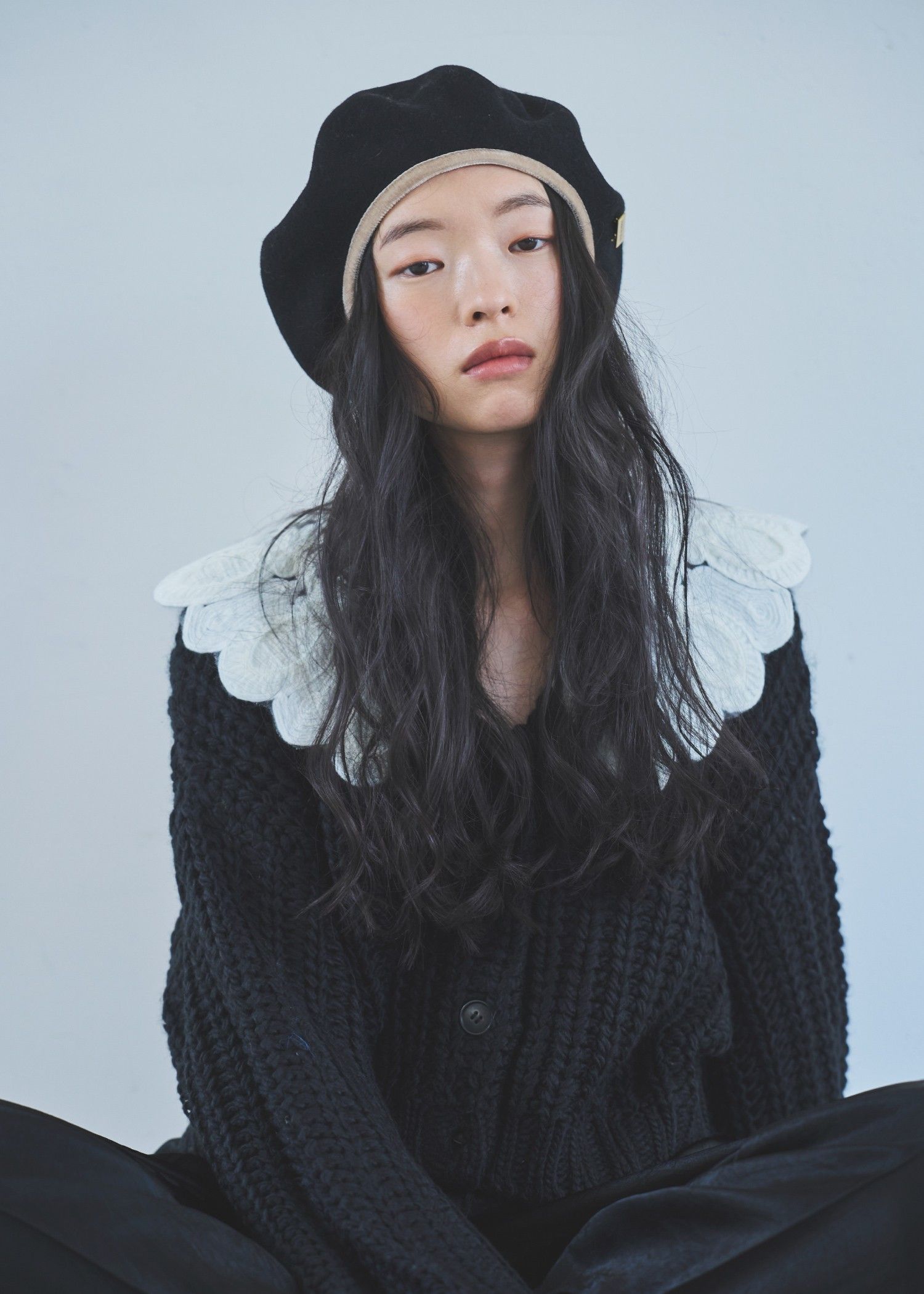 【MAISON Birth × WILLFULLY】VELWOOL LIGHT BERET / ベルウールライトベレー帽 (ブラック) / 25AW /