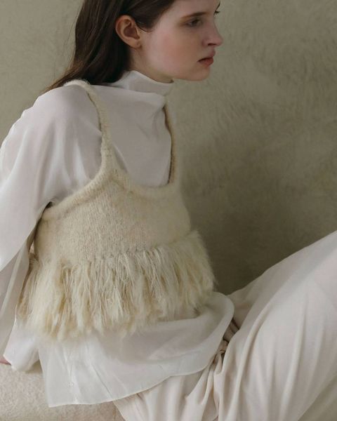 フリンジビスチェ (アイボリー) Fringe Bustier (Ivory) / 26AW
