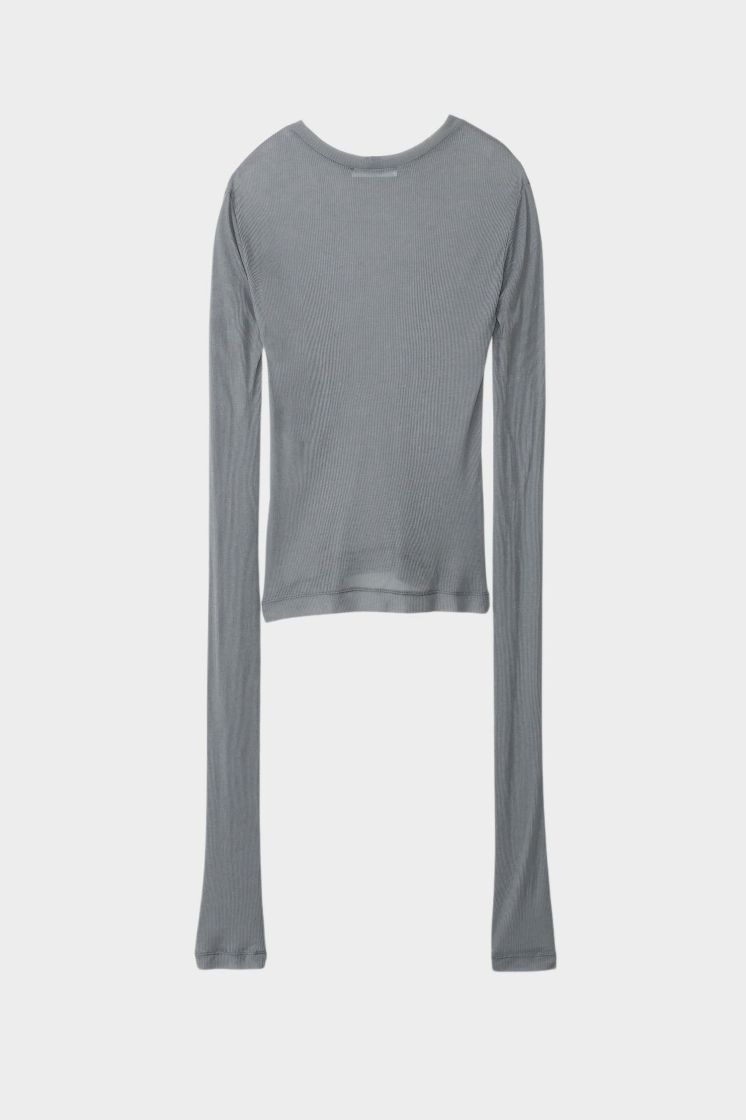 CINOH - 【25SS】TENCEL CASHMERE RIB LONG SLEEVE T-SHIRT